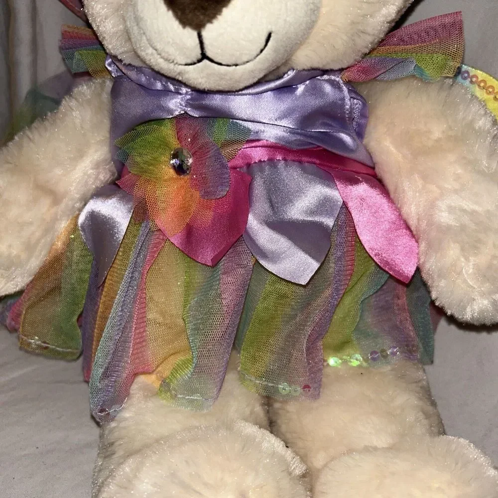 Build A Bear White Teddy Bear With Fairy Princess‎ Wings Outfit